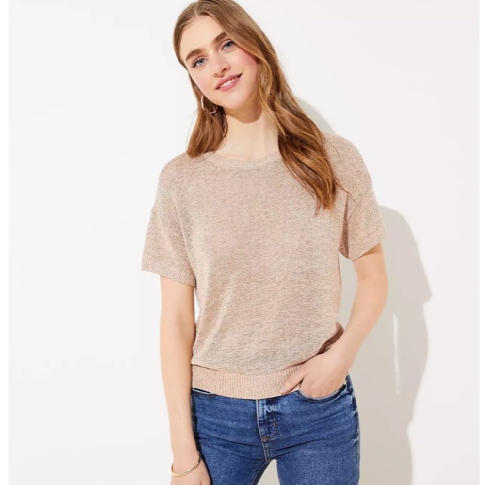 LOFT shimmer dolman sweater tee